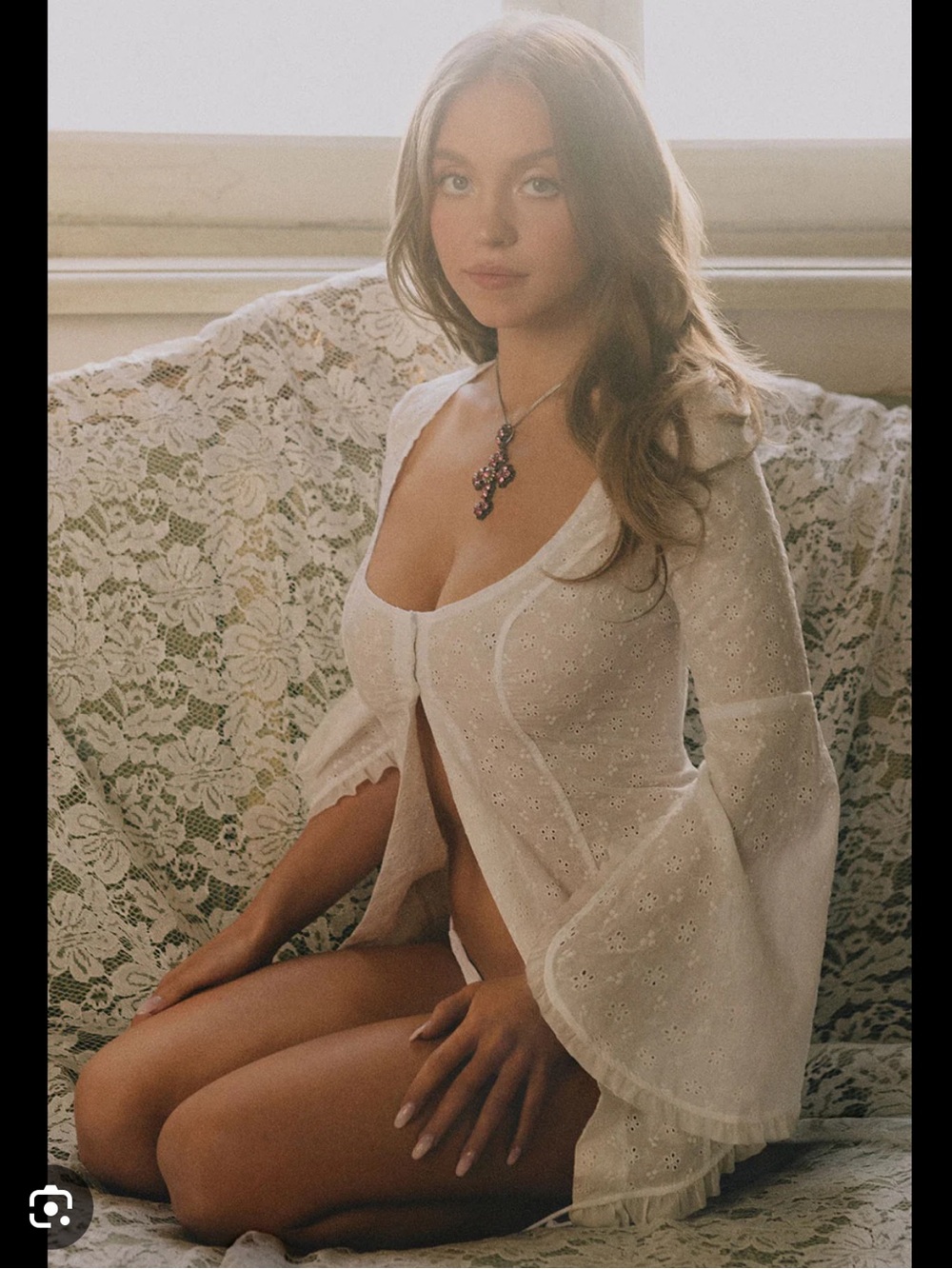 Sydney Sweeney Frankie’s Bikinis Eyelet Set